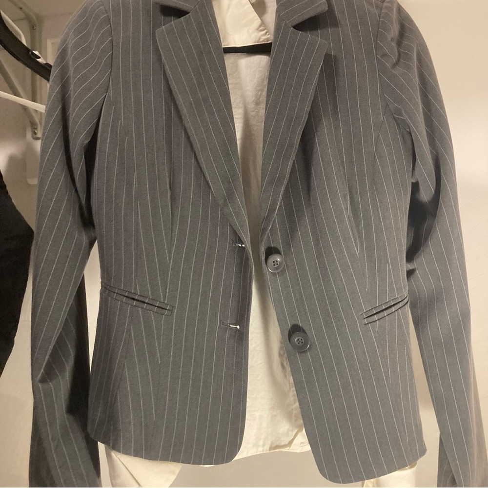 My Michelle Gray Pinstripe Blazer and Tie UNDERSHIRT NOT INCLUDED